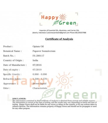 Happy Green Poppy Seed Oil  - Minyak Poppy Papaver