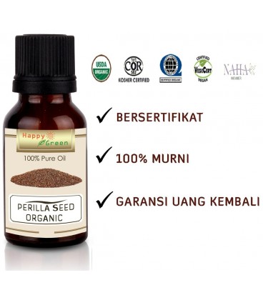 Bersertifikat Happy Green ORGANIC Perilla Seed Oil Murni