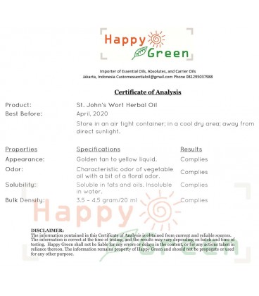 Happy Green St. Johns Wort Essential Oil (10 ml) - Minyak St Johns Wort