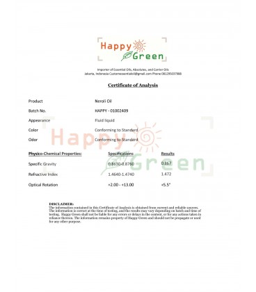 Happy Green Neroli Floral Water (30 ml) - Air Bunga Neroli Hydrosol