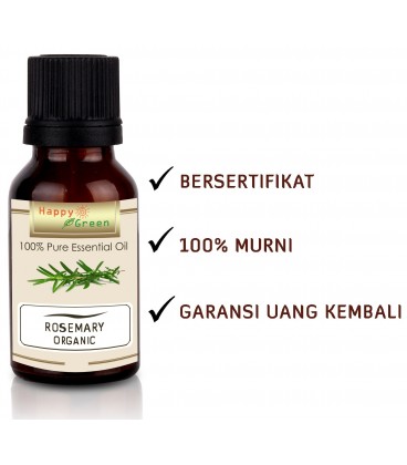 Happy Green Organic Rosemary Essential Oil - Minyak Rosmarin