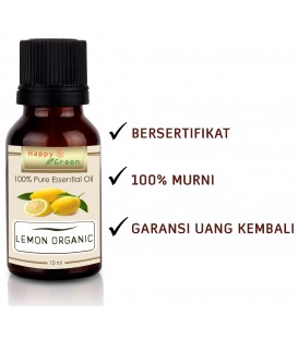 Happy Green ORGANIC Lemon Essential Oil - Minyak Atsiri Jeruk Lemon Organik