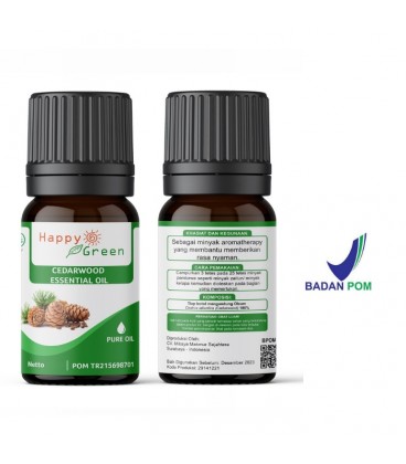 Happy Green Cedarwood Essential Oil (10 ml) - Minyak Cedarwood