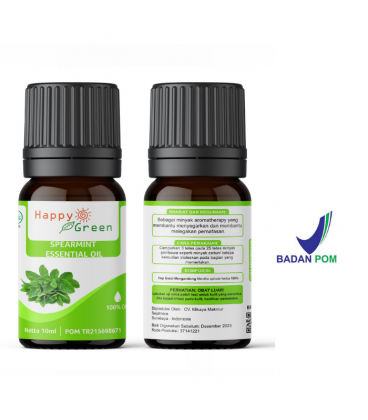 Happy Green Spearmint Essential Oil (10 ml) - Minyak Spermint