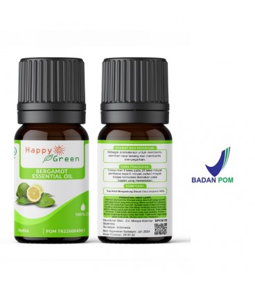 Happy Green Bergamot Essential Oil (10 ml) - Minyak Jeruk Bergamot